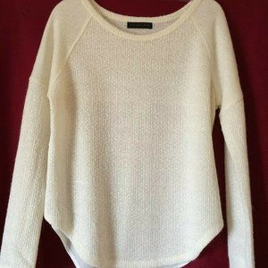 NEW SANCTUARY Crew Neck Mixed Media Top Rayon S